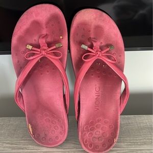 Vionic Bella II Pink Flip Flop Sandals Size 9
